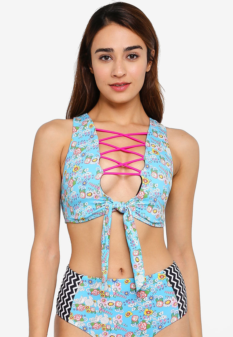 Mexicano - Adonia Twist Halter Swimsuit - RUMPUNCH RESORTWEAR